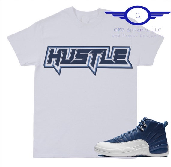 Tshirt to Matchjordan Retro 12 Indigo Tshirt HUSTLE, Retro 12s