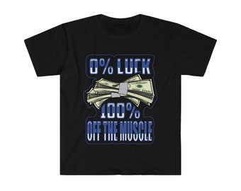 0% Luck Shirt to Match Yeezy 350 Dazzling Blue, Yeezy 350 Dazzling Blue Shirt, Yeezy 350 Dazzling Blue Sneaker Tee