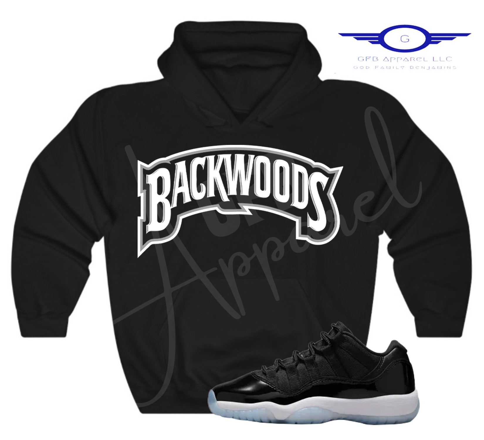 Backwoods Hoodie to Match Retro 11 Low Space Jam, Jordan 11 Low
