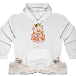 Cash is King Hoodie to Match Jordan Retro 5 Craft Light Orewood Brown, Jordan 5 Craft Light Orewood Brown Hoodie