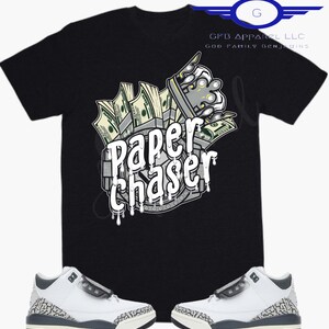 Mid Shadow-Paper Chaser Shirt to Match Jordan Retro 3 Hide N Seek, Jordan 3 Hide N Seek Shirt