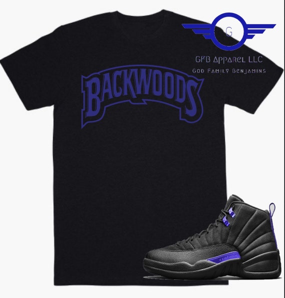 black and blue jordan 12 shirts