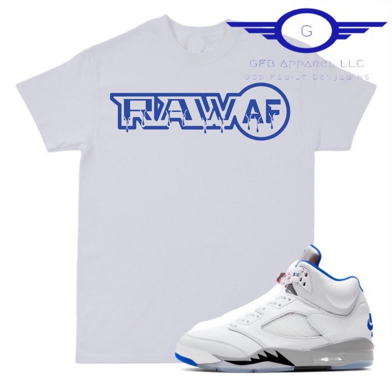 Raw AF Shirt to Match Air Jordan Retro 5 stealth | Etsy