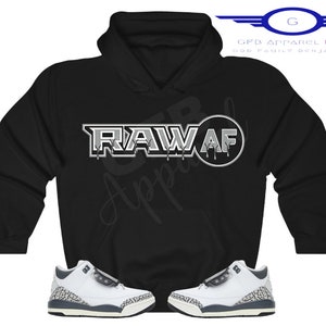 Mid Shadow-Raw AF Hoodie to Match Jordan Retro 3 Hide N Seek, Jordan 3 Hide N Seek Hoodie