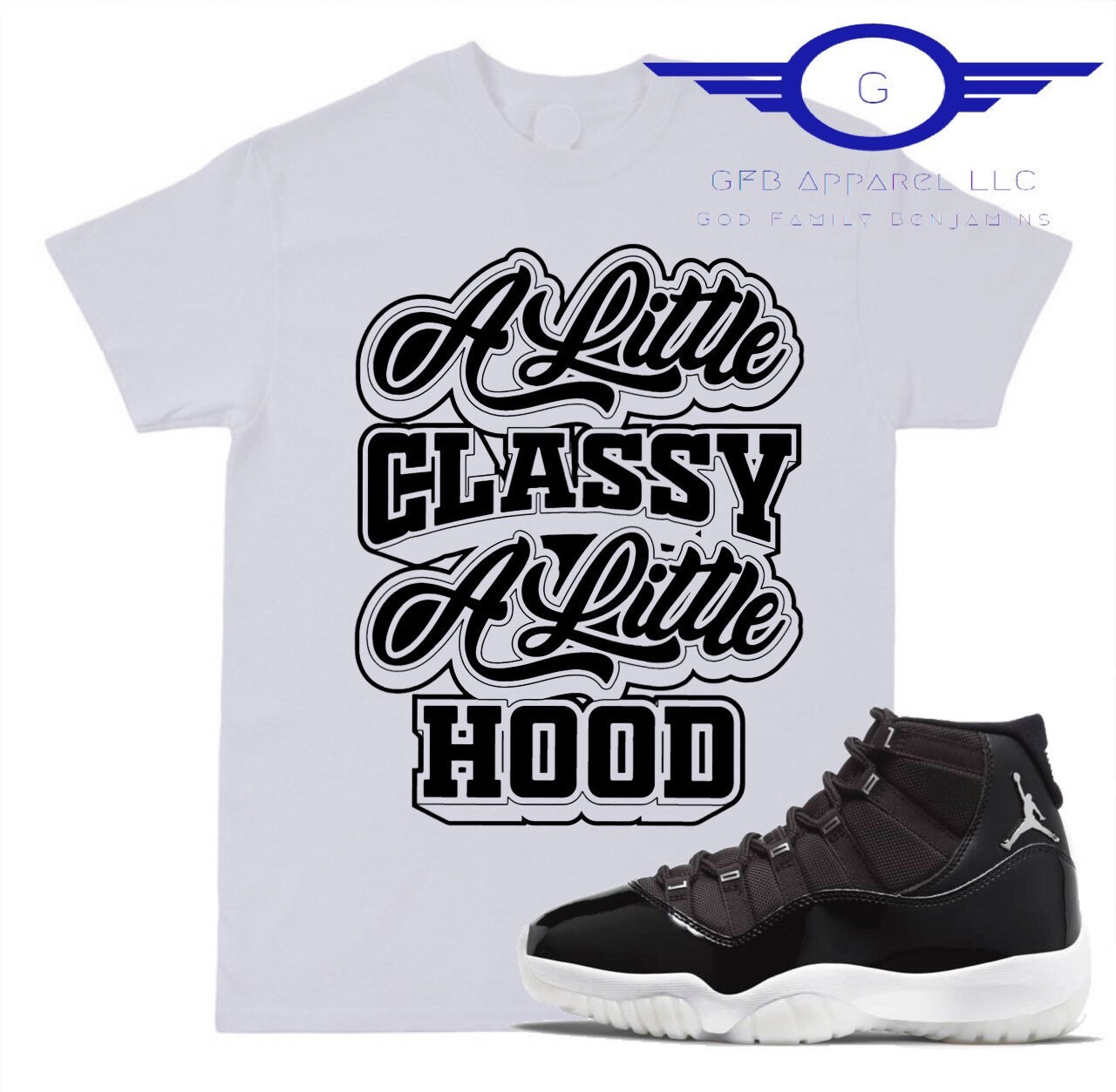 Shirt to Match Jordan Retro 11 Jubilee, Classy Hood Shirt, Retro