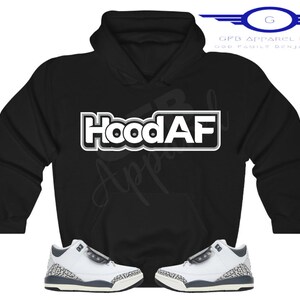 Mid Shadow-Hood AF Hoodie to Match Jordan Retro 3 Hide N Seek, Jordan 3 Hide N Seek Hoodie