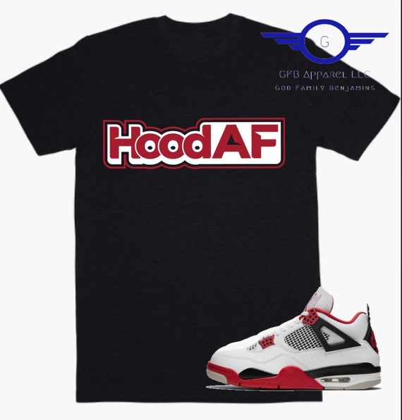 Shirt to Match Jordan Retro Fire Red Hood Af Retro Fire Red Shirt