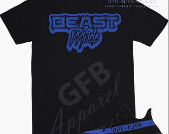 Beast Mode Shirt to Match Yeezy 350 Dazzling Blue, Yeezy 350 Dazzling Blue Shirt, Yeezy 350 Dazzling Blue Sneaker Tee