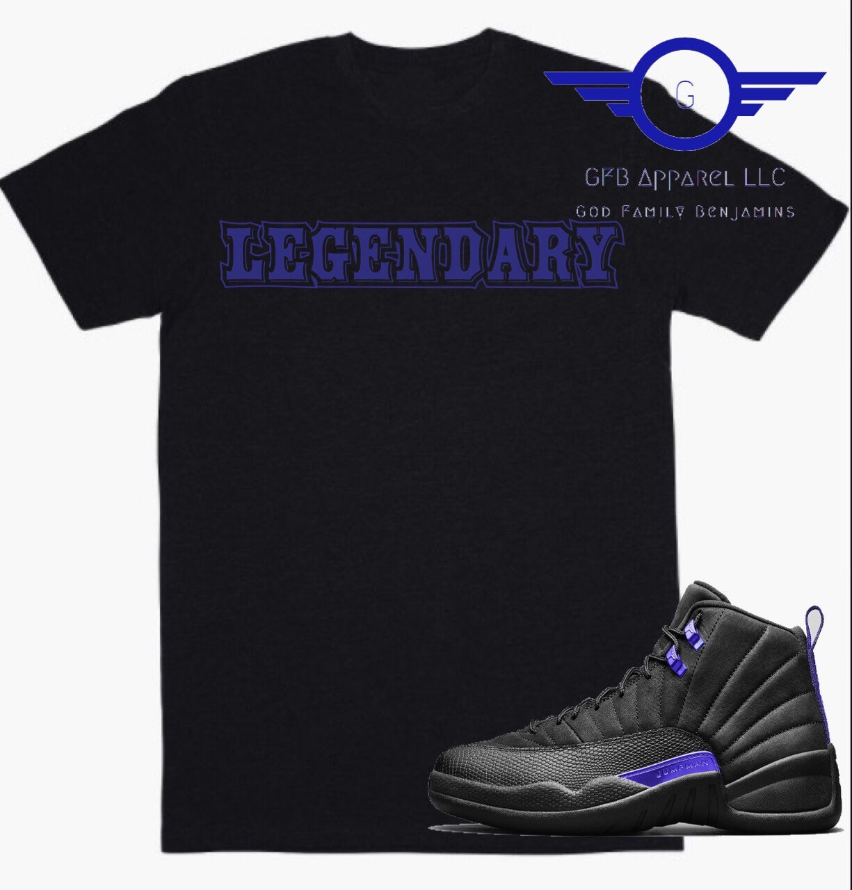 Shirt to Match Jordan Retro 12 Dark Concord - Legendary Retro12 Black  Concord Shirt, Dark Concord Shirt, Purple 12s Shirt - Etsy
