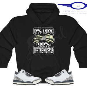 Mid Shadow-O luck Hoodie to Match Jordan Retro 3 Hide N Seek, Jordan 3 Hide N Seek Hoodie