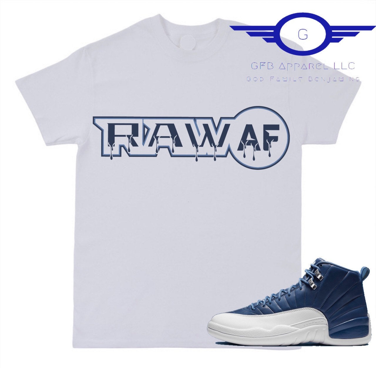 indigo 12 jordan shirt