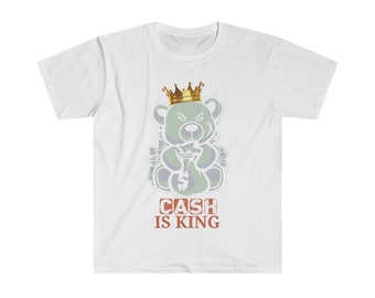 Cash is King Shirt to Match Retro 1 Seafoam Hyper Royal, Retro 1 Seafoam Hyper Royal Shirt, 1 Seafoam Hyper Royal Sneaker Tee