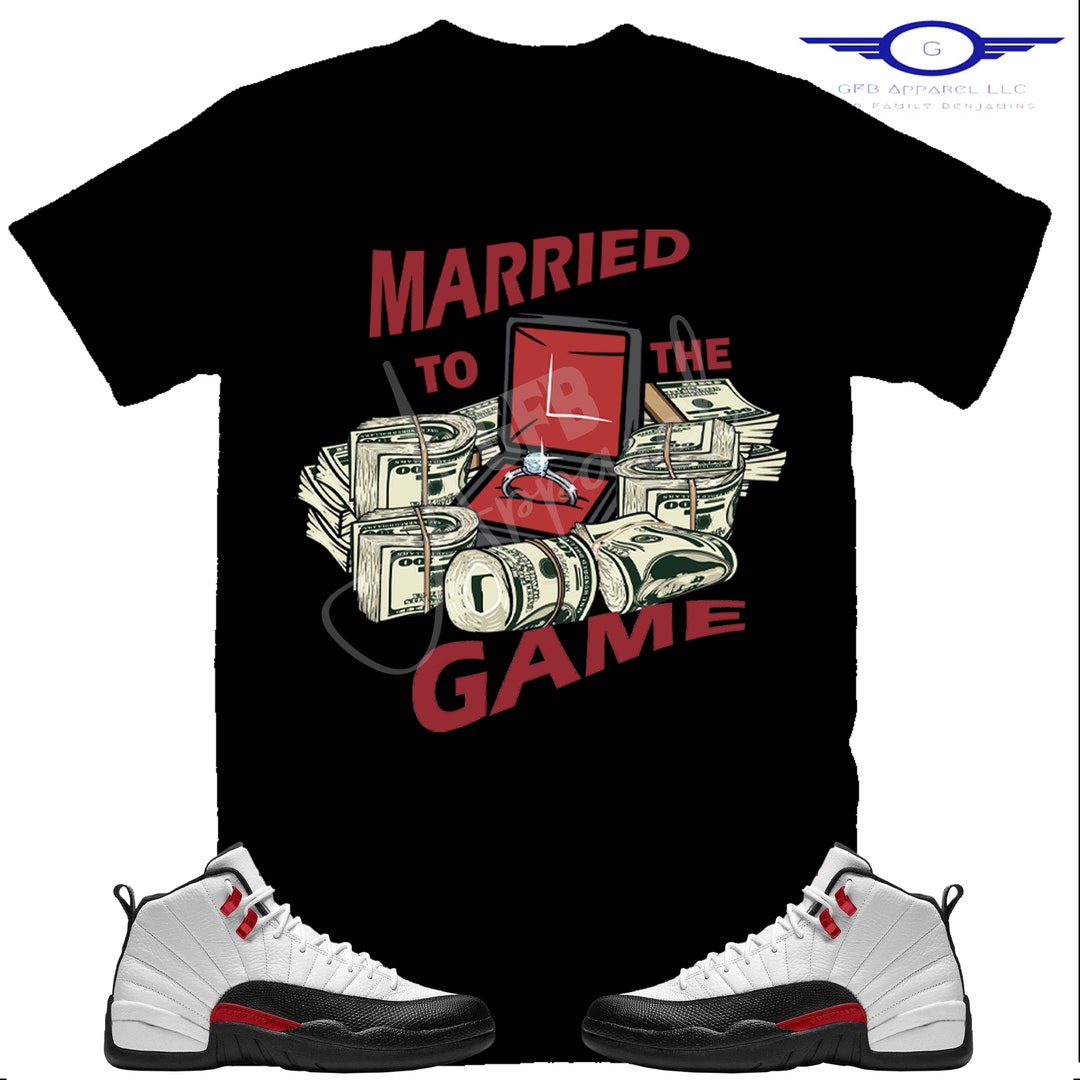 2P(2) T-Shirt Match Jordan 12 Black Taxi
