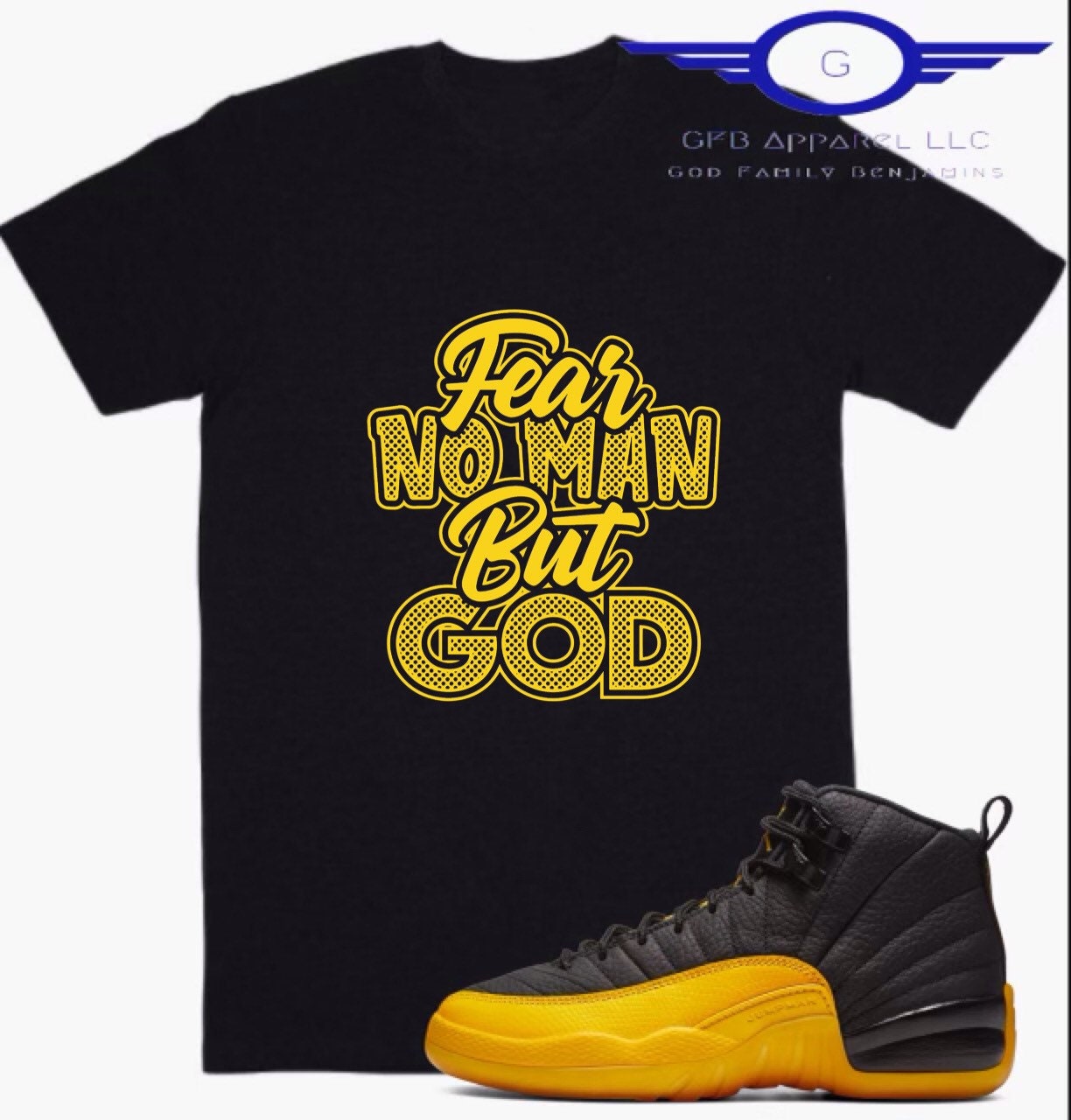 black and gold jordans 12 shirt