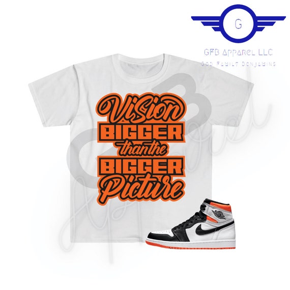 electro orange graphic tee