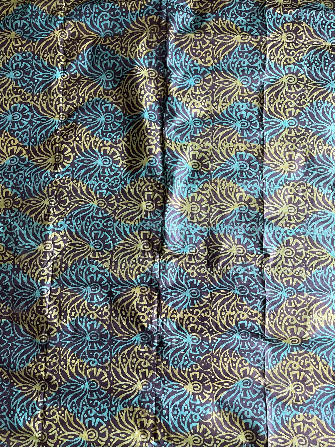 Handmade Batik Nigerian Adire Geometric design Batik Cotton | Etsy