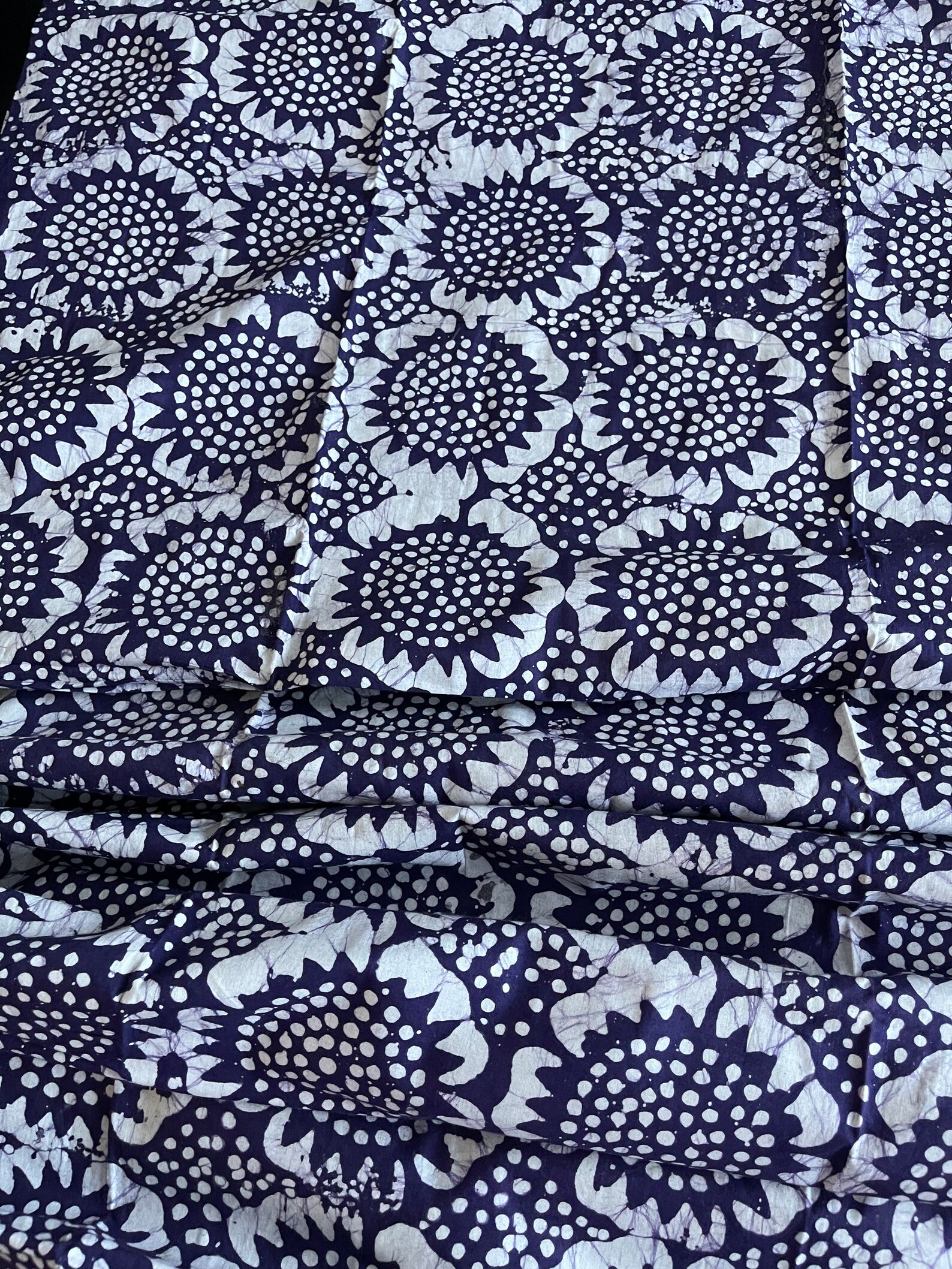 Handmade Batik Nigerian Adire Geometric Design Adire Fabric - Etsy