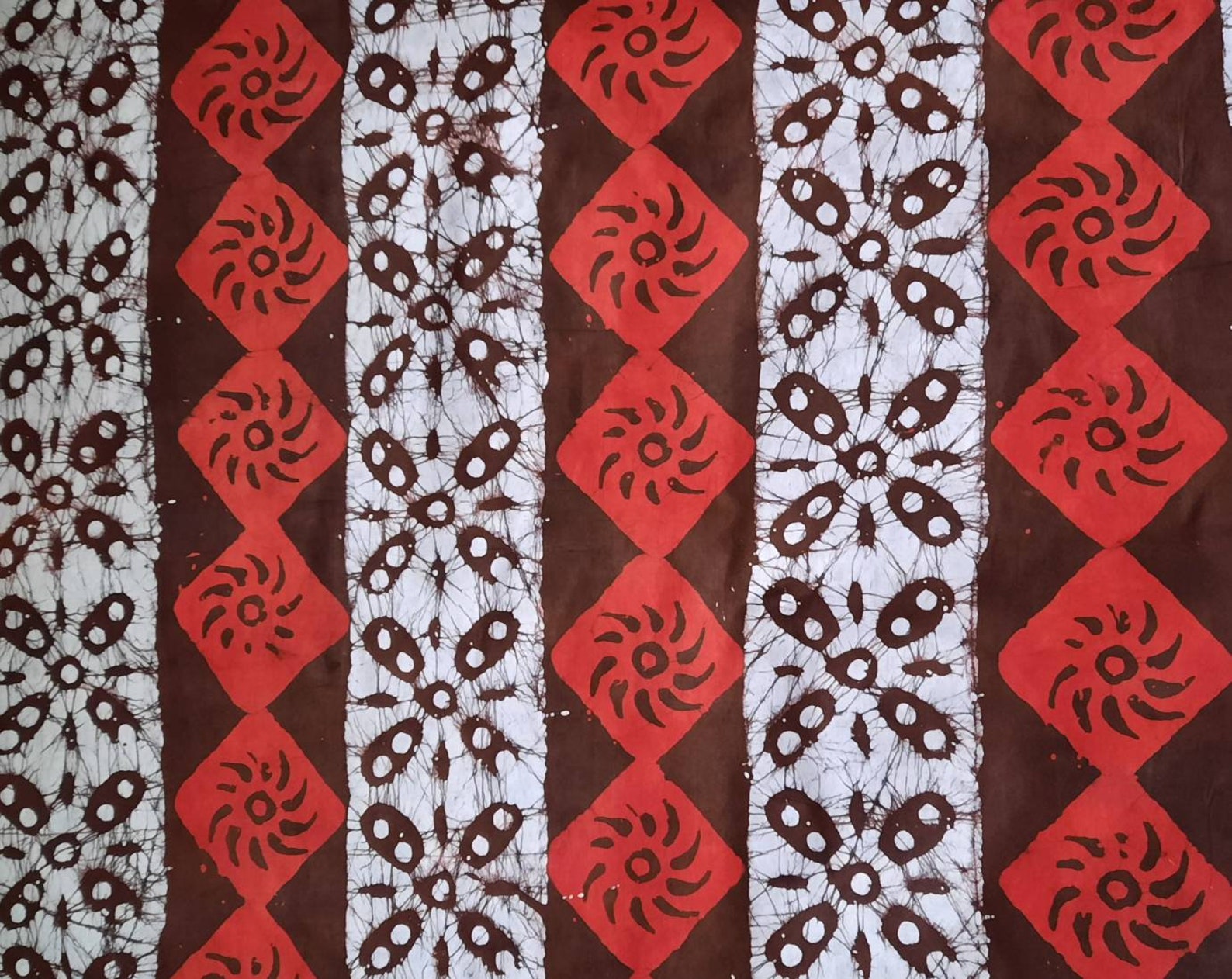 Tela Batik hecha a mano Batik africano tela de algodón Etsy