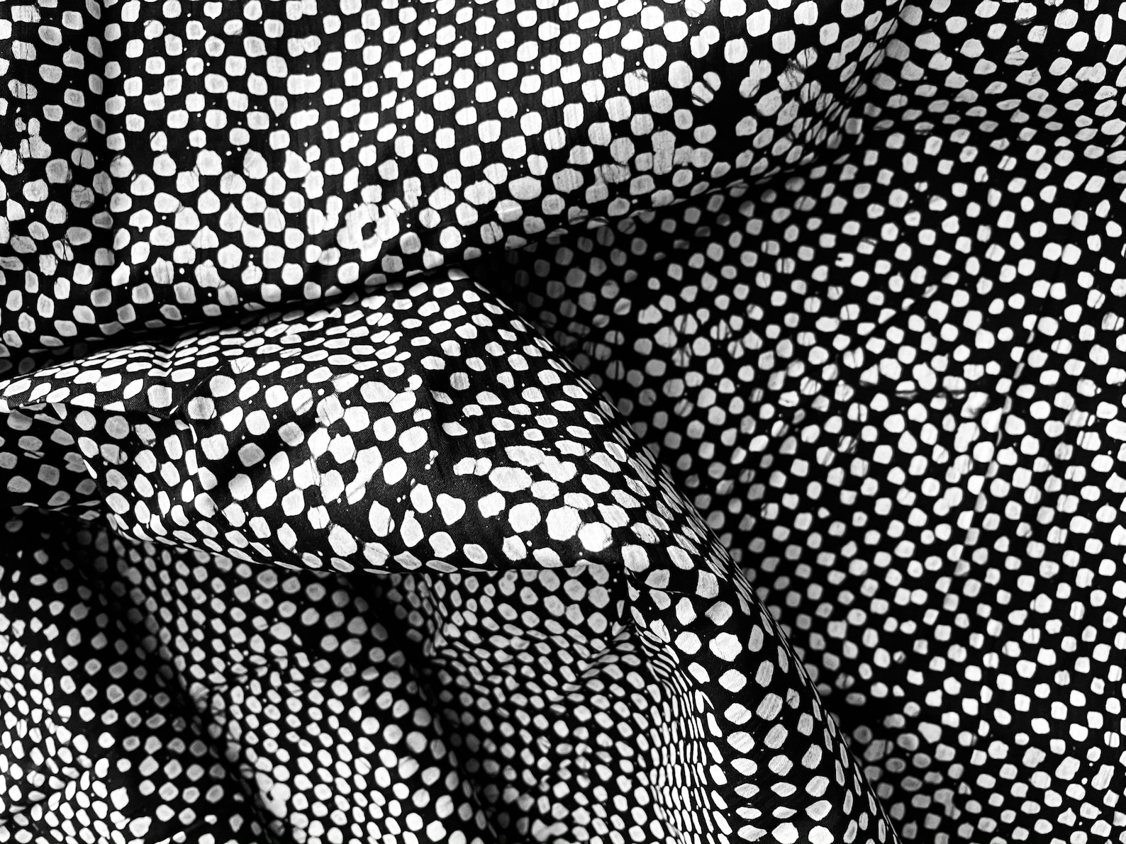 2 Yards Handmade Batik Fabric Batik Fabric Black and White Etsy