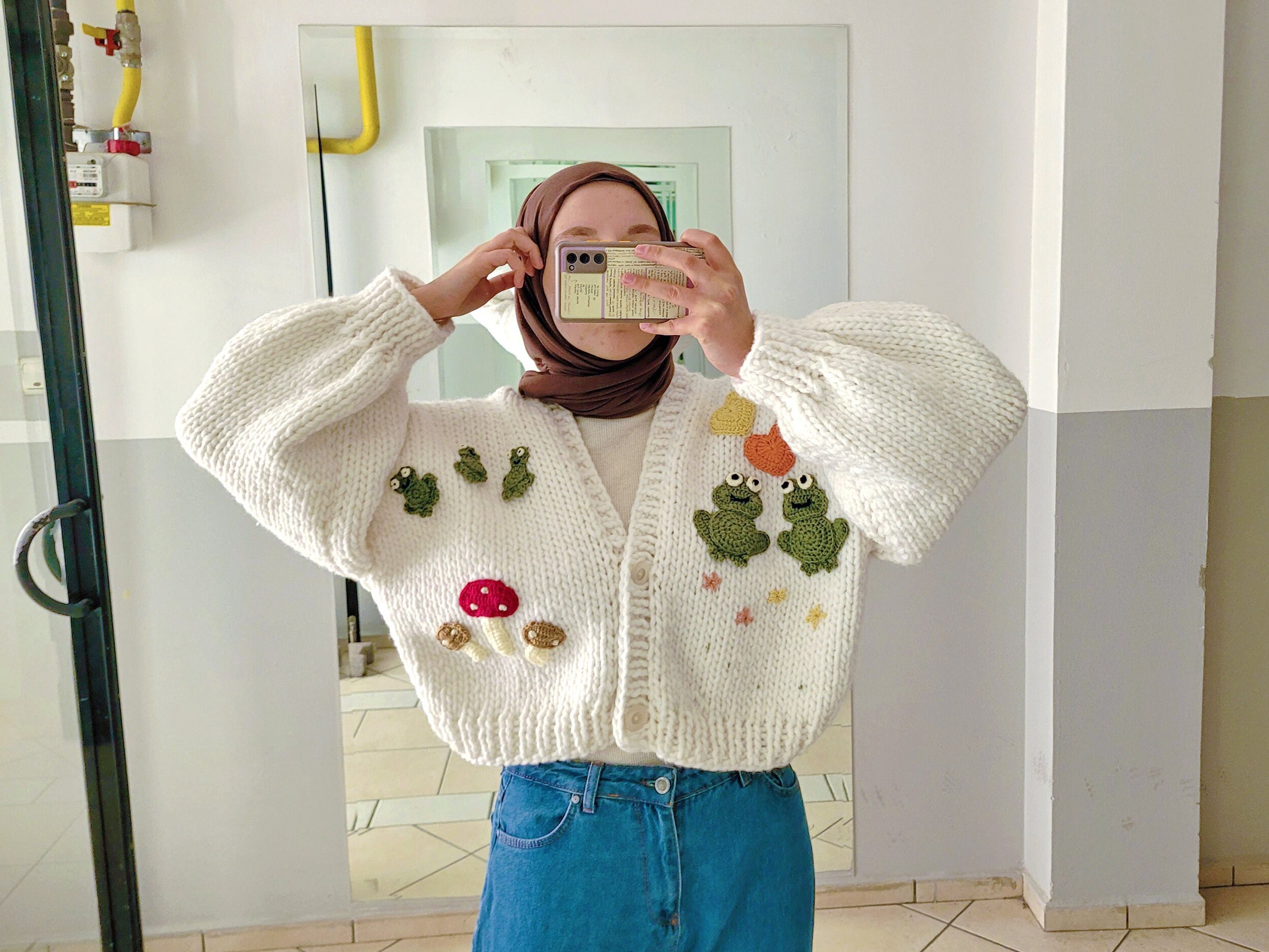 [GRAVER]★G LOGO FLOCKING KNIT CARDIGAN Designer fashion, Seoul-fully created | W Concept