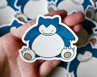 Snorlax Ditto Face Vinyl Sticker | Weatherproof Decal