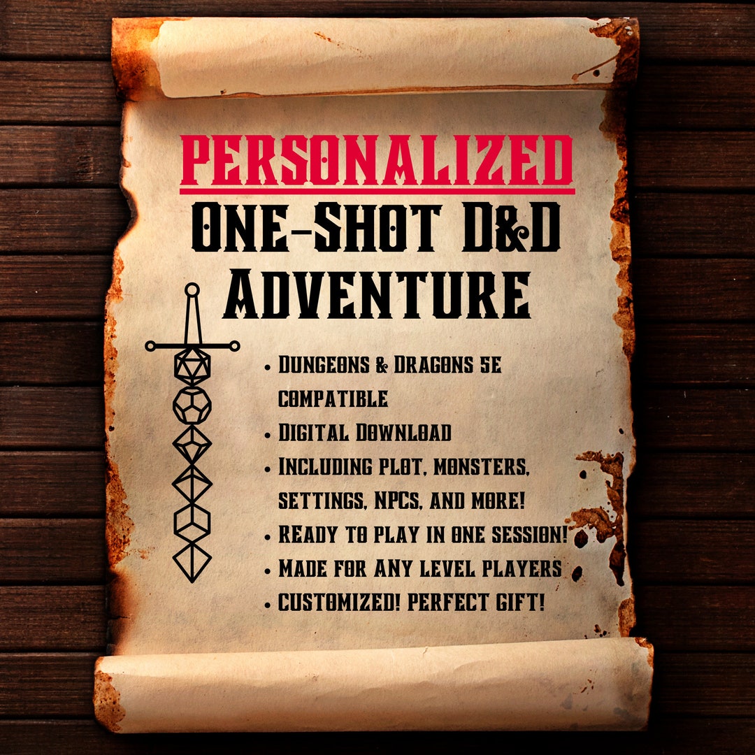 Personalized One-shot Dnd Adventure Customized Personalized - Etsy