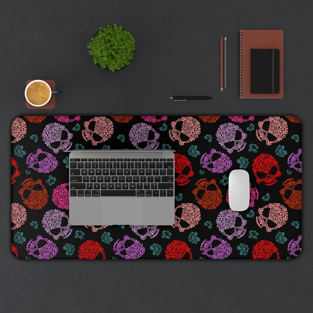 Sugar Skulls Desk Mat, XL Mousepad, Office Desk Decor, Large Mouse Pad ...