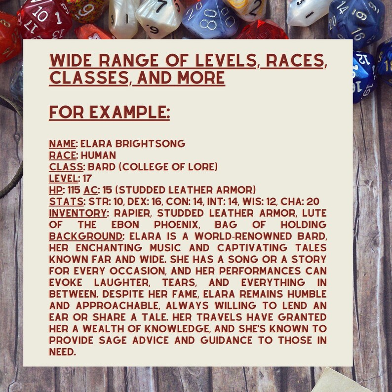 100 Dnd Npcs Digital Download Dungeon Master Toolkit for Character