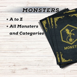280 Monster Cards From Dungeons &amp; Dragons 5E | PDF Download | Printable ...