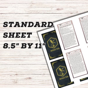 280 Monster Cards From Dungeons &amp; Dragons 5E | PDF Download | Printable ...