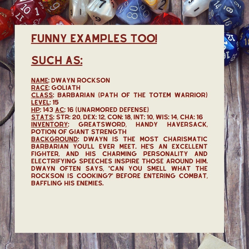 100 Dnd Npcs Digital Download Dungeon Master Toolkit for Character