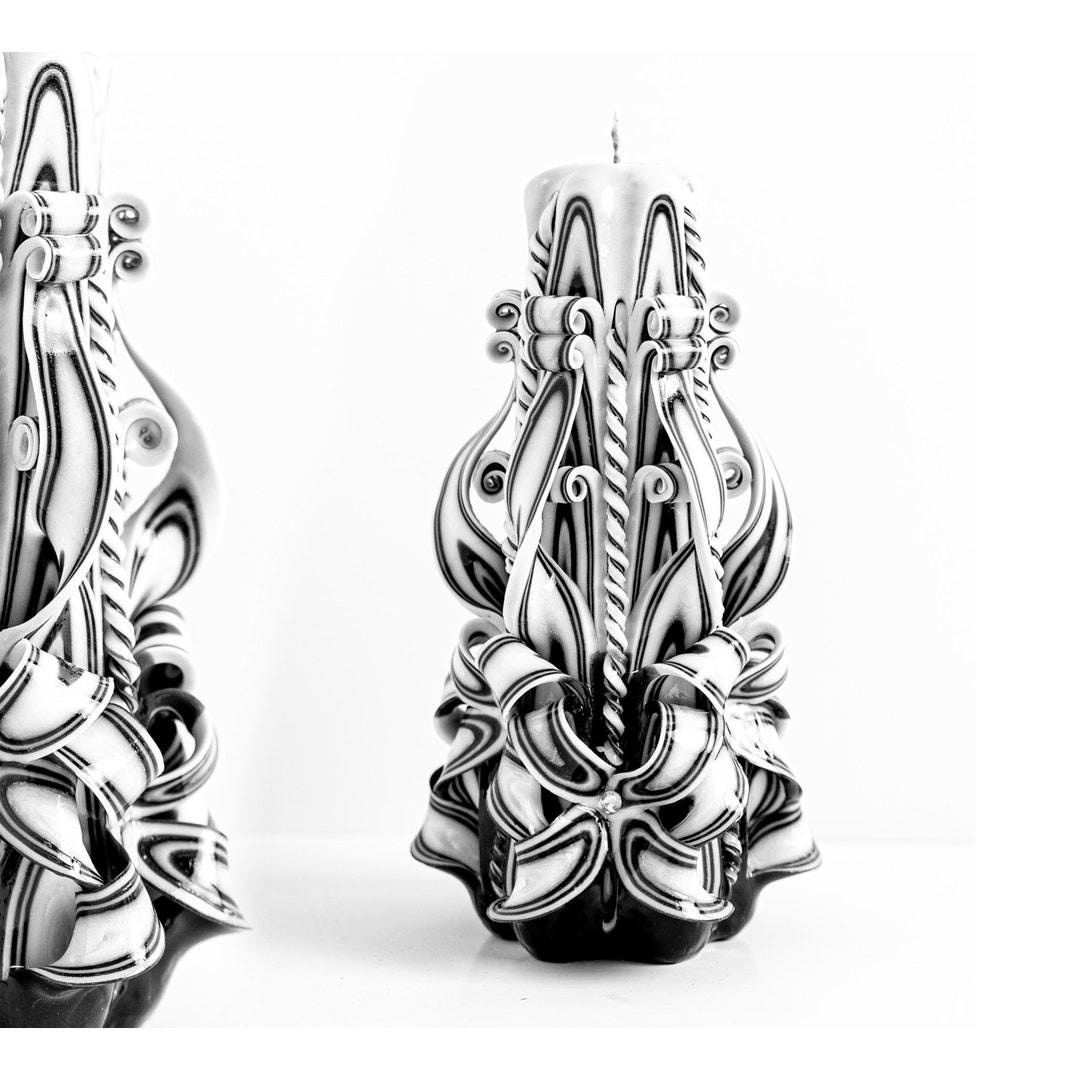 Carved Candle Artisan, Handcrafted Decorative Dipped Candle, Home Decor