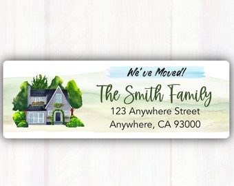 New Address Stickers Labels - We’ve Moved Personalized Address Labels -  New House Address Sticker Labels