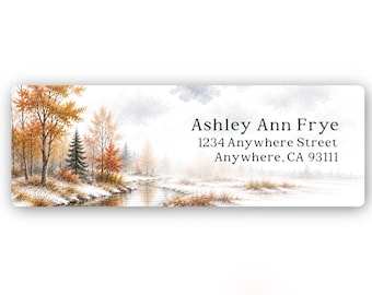 Personalized Return Address Labels | Fall Pumpkin Truck Custom Mailing Labels | Autumn Address Labels