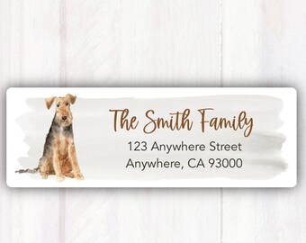 Welsh Terrier Dog Address Labels - Personalized Dog Return Address Labels Stickers - Cute Welsh Terrier Dog Address Labels Stickers