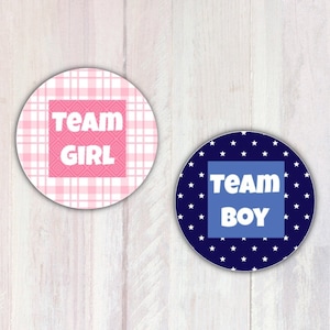 Gender Reveal Sticker | Team Boy Team Girl Sticker | Gender Reveal Stickers Labels | Baby Gender Reveal