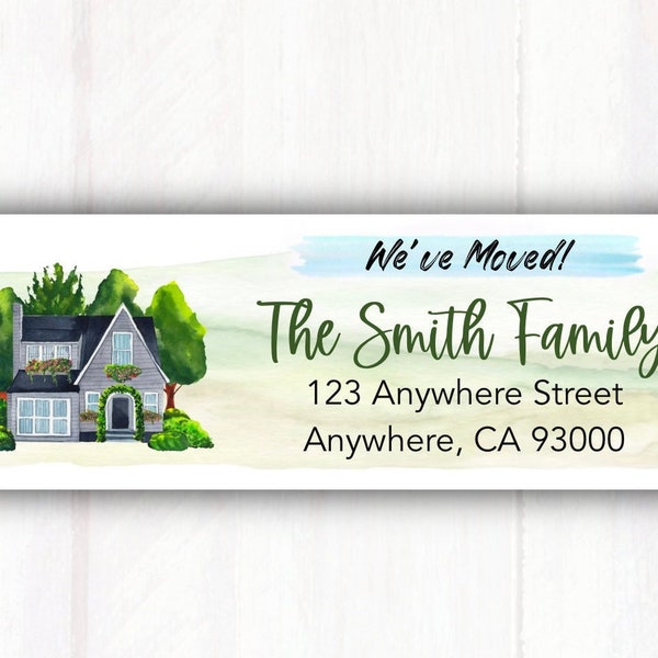 New Address Stickers Labels - We’ve Moved Personalized Address Labels -  New House Address Sticker Labels
