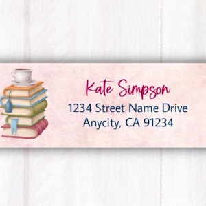 Books Return Address Labels - Book Lover  Address Labels - Return Address labels for Bookworm - Waterproof