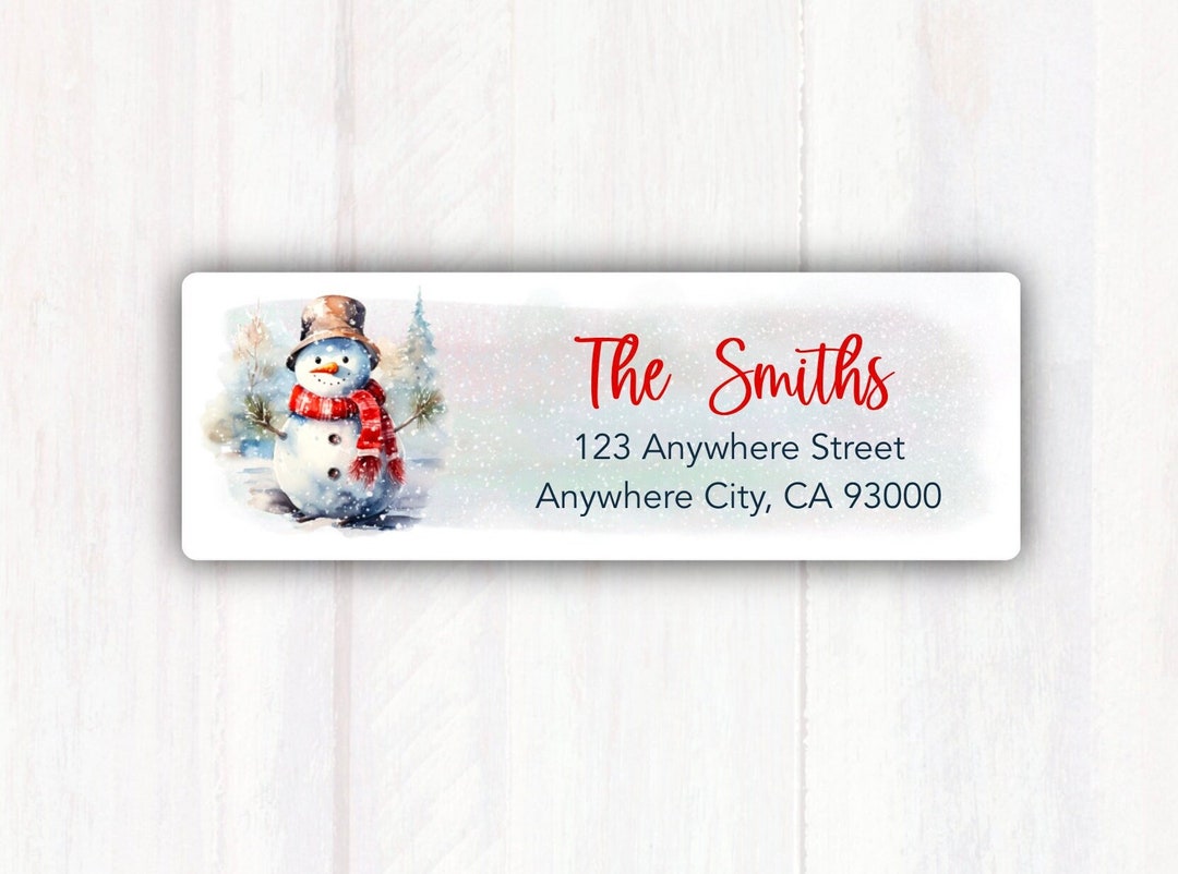 Snowman Return Address Labels Customized Christmas Address Labels snowman-return-address-labels-customized-christmas-address-labels