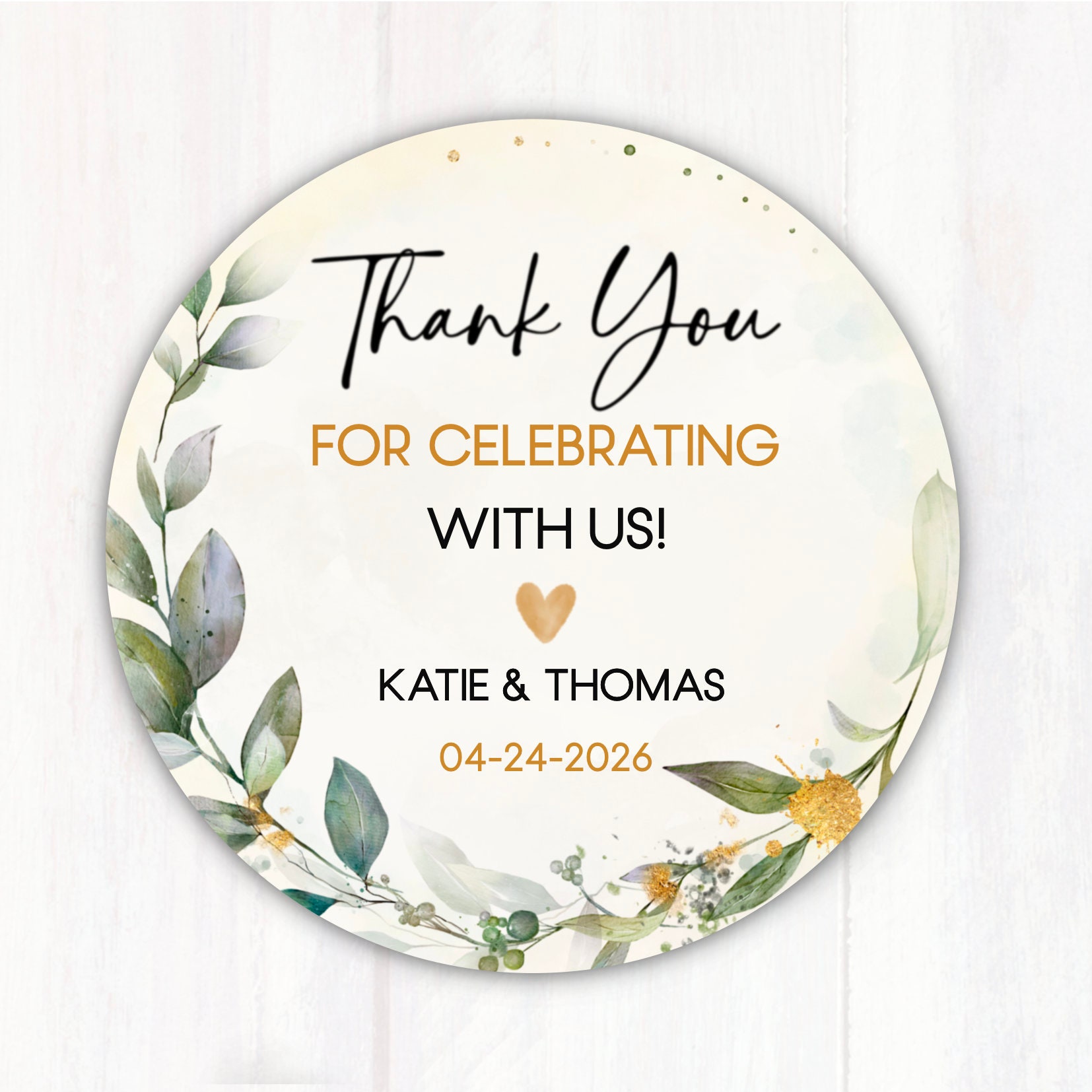 Wedding Thank You Labels