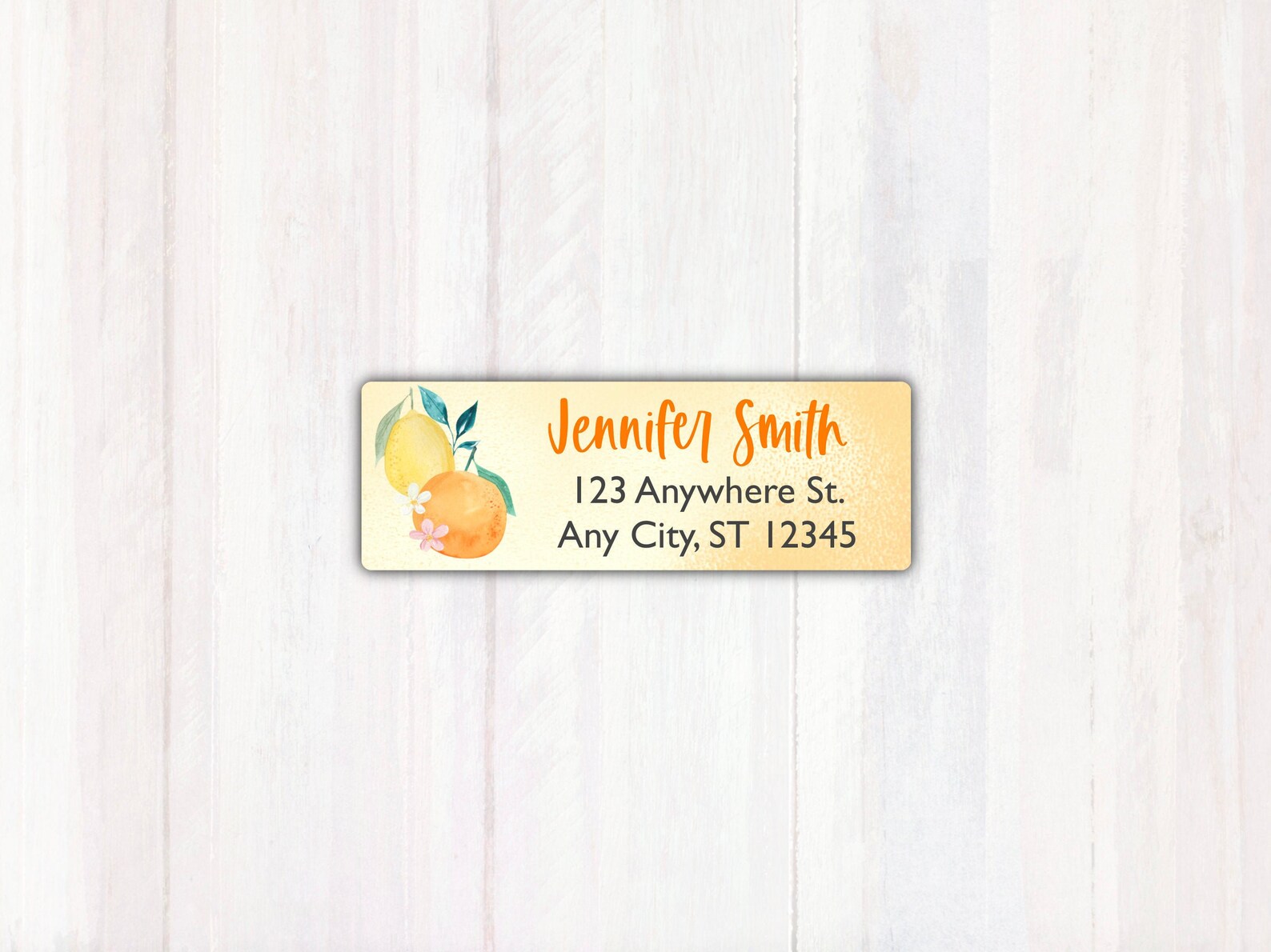 Lemon Citrus Return Address Labels Personalized Orange Etsy