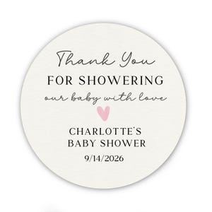 Baby Shower Personalized Sticker – Thank You Baby Shower Stickers – Personalized Baby Shower Favor Labels – Baby Shower Stickers