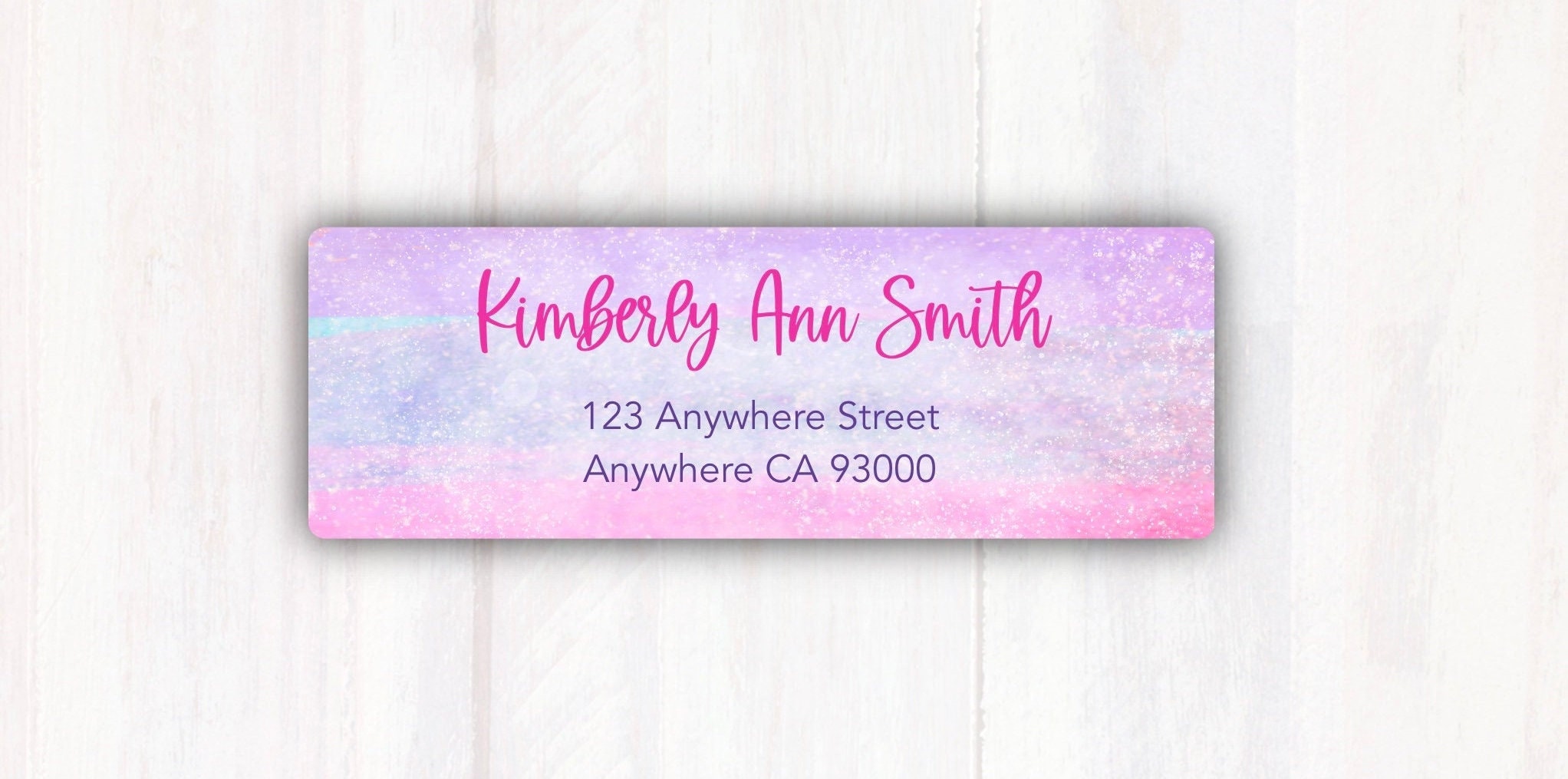 Pink Return Address Labels - Personalized Pink Purple Address Labels ...