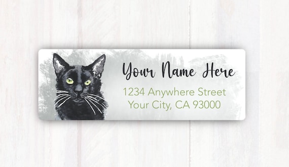 Black Cat Label Stickers Black Cat Label Stickers