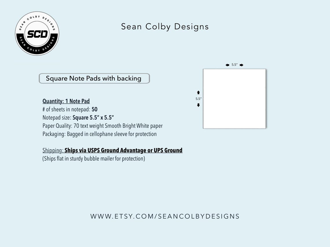 Personalized Lighthouse Ocean Notepad - Customized Square Note Pad ...