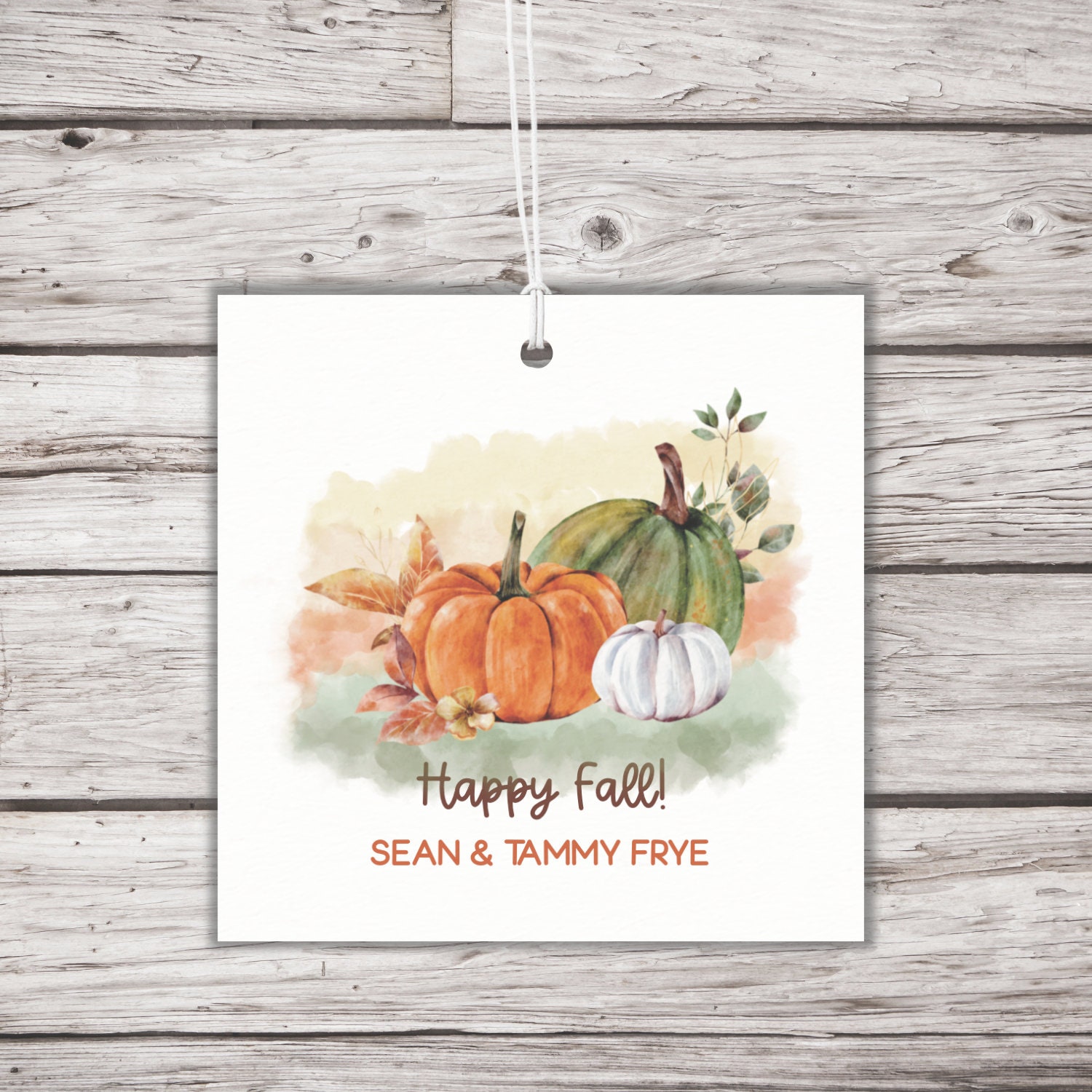 Pumpkin Gift Tag - Printed Gift Tags With Autumn Themed Pumpkins ...