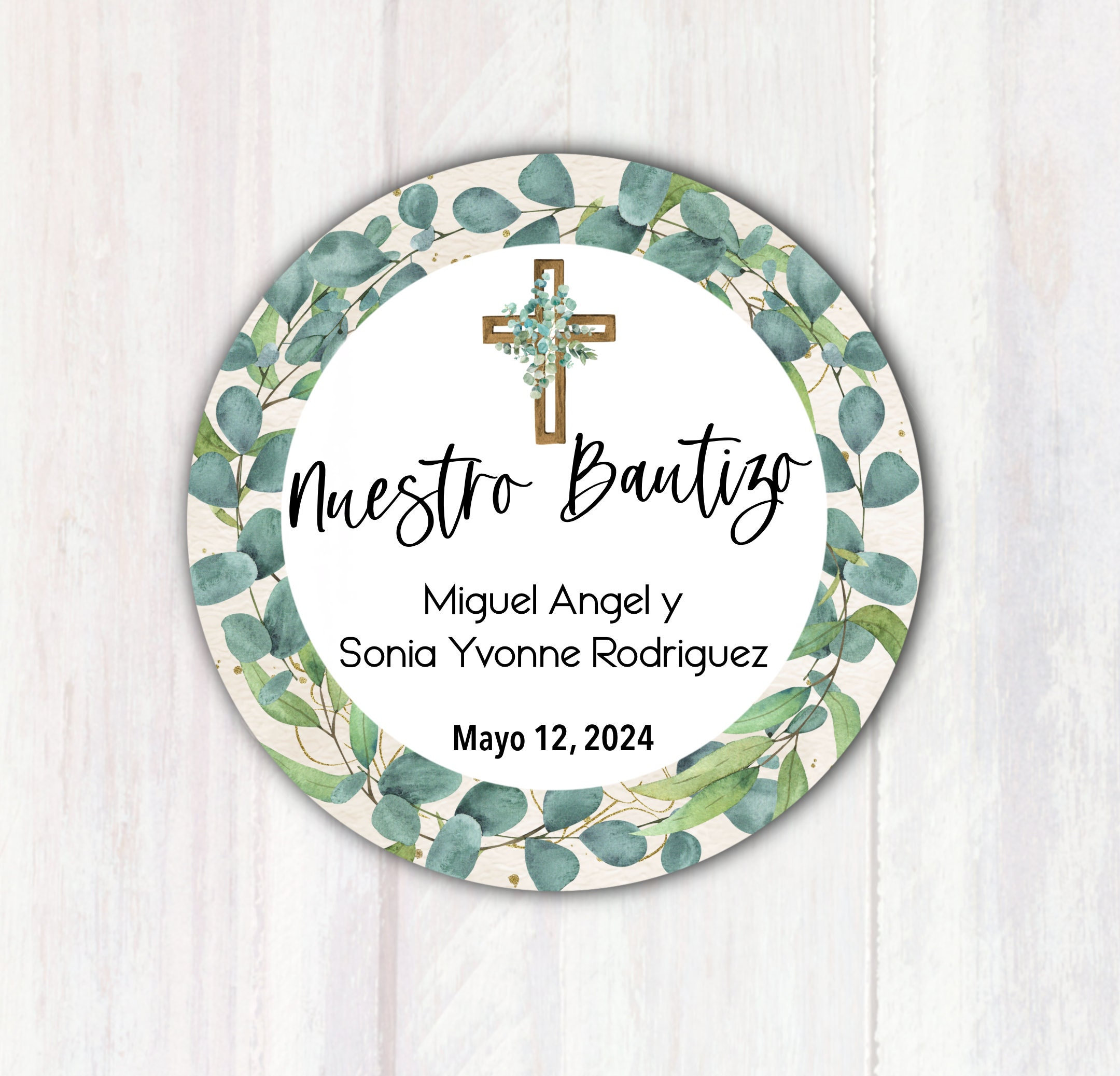 500Pcs Mi Bautizo Sticker Roll - Decor For Baptism Chile