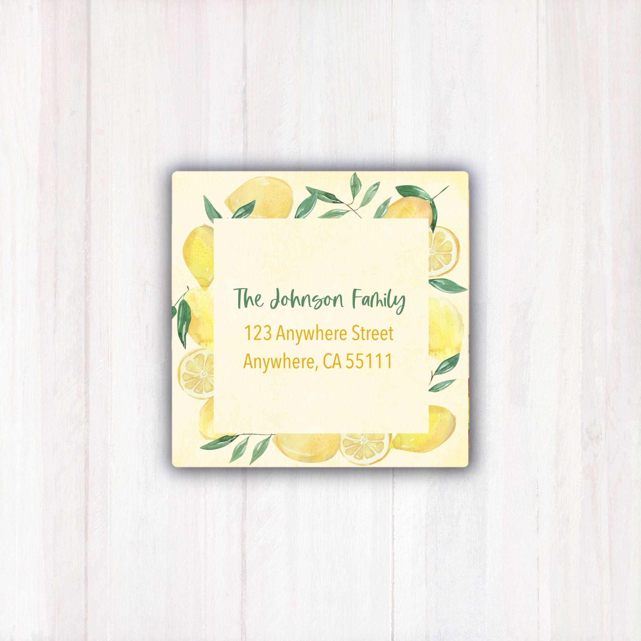 Lemons Personalized Return Address Labels Lemon Theme Etsy