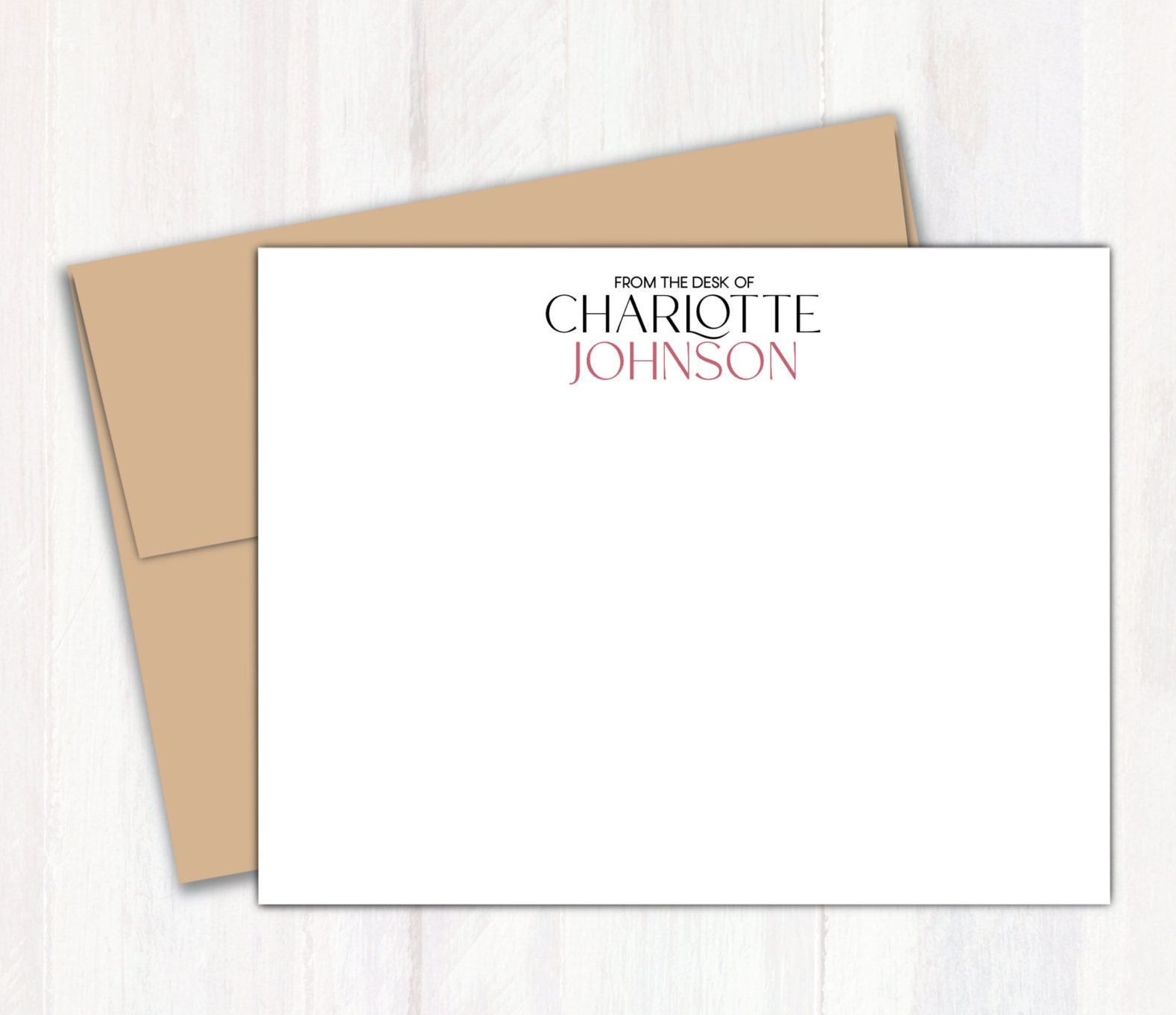 Personalized Stationery for Women - Custom Note Cards With Envelope ...