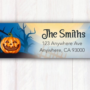 Halloween Jack O Lantern Address Labels - Personalized Address Labels - Halloween Return Address Labels - Return Address Labels Stickers